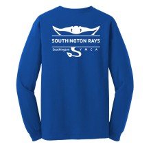 Adult 6.1oz 100% Cotton Long Sleeve Cotton Tee - Rays Swim Team Logo