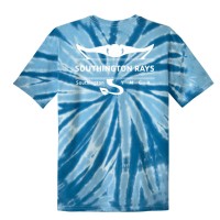 Adult Short Sleeve Tie Dye 100% Cotton Tee - Rays Swim Team Logo